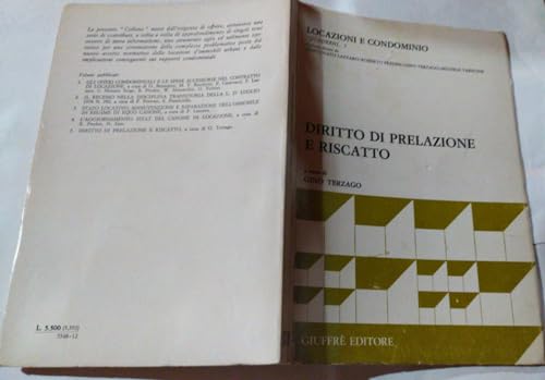 Diritto di prelazione e riscatto