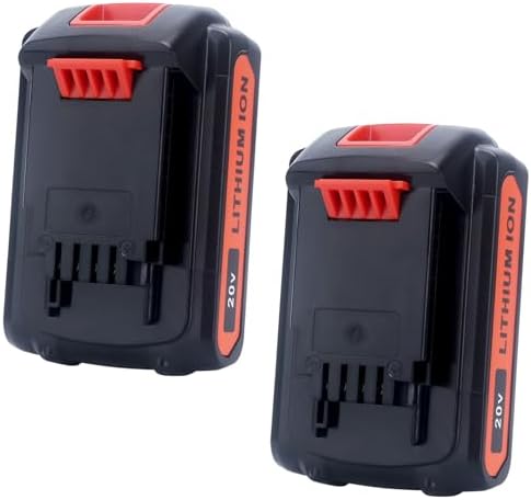 2-PACK Black & Decker 20V 4.0Ah MAX Lithium-Ion Battery Replacement - LBXR20 Compatible