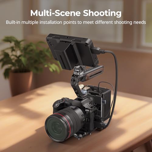 Image of SmallRig Wooden Top Handle with Cold Shoe Mount, Lightweight Wooden Top Handle for Camera Cage, Load Capacity up to 10kg / 22lb, 3 /8 inch-16 Locating Holes for ARRI & 1 /4''-20 Threaded Holes - 5250