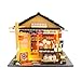 Vincrafted Cozy Japanese Street Shop Miniature – DIY 1:24 Scale Dollhouse all-inclusive diy kit for a fun