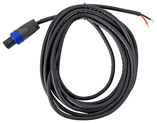 Image of Rockville RHC20 20ft Speakon to Bare Wire Speaker Cable, 16 Gauge, 100% Copper, High-Fidelity Audio, Durable Build, Easy Connectivity, for DJs and Home Audio