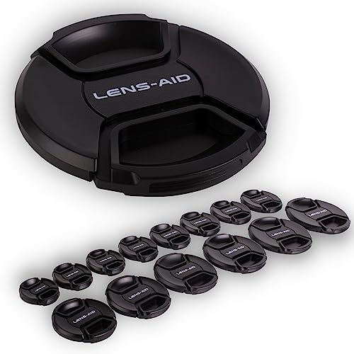 Lens-Aid Tapa de Lente para Lentes de cámara: Tapa de Repuesto Compatible con Canon, Nikon, Fujifilm, Olympus, Sony, Panasonic, Pentax, etc.