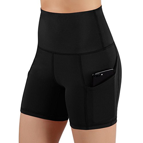 image for ODODOS High Waist Out Pocket Yoga Short Tummy Control Workout Running 