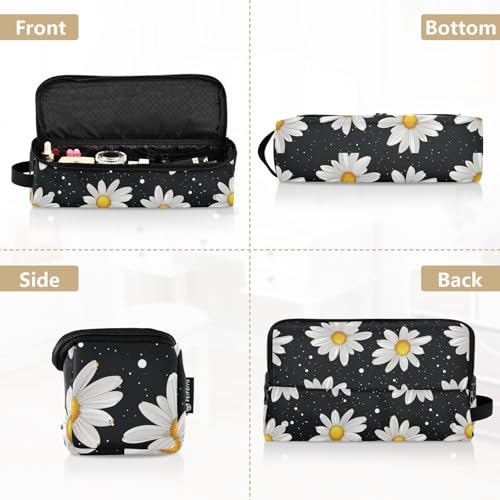 White Daisies Marble Hair Tools Travel Bag Heat Resistant Mat for Irons Straighteners Curling Iron Hair Care Accessories Portable Organizer Bag miniatura 5