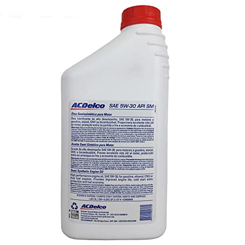 Óleo para Motor AC Delco 5W30 Semi Sintético 1 Litro