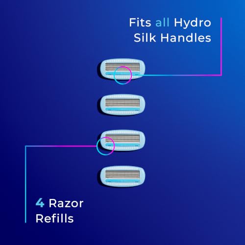 Schick Hydro Silk Moisture Razor Blade Refills, 4 Count, 5-Blade Razors for Women - image 8