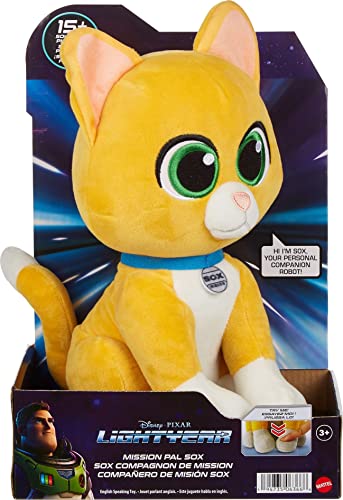 Disney And Pixar Lightyear Sox Plush Cat Toy With Sound, 9-Inch Mission Pal Robot Soft Doll Inspired By Character (Amazon Exclusive) #TOP5