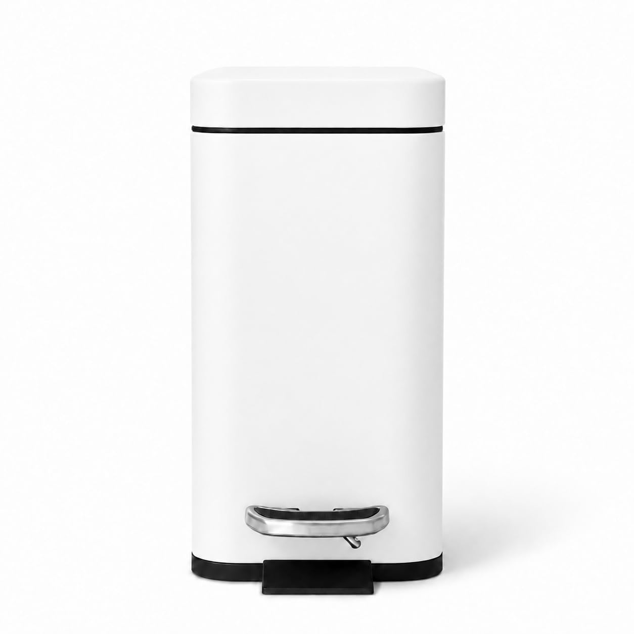 Home Zone Living Badezimmer-Mülleimer, schmaler Edelstahl, Trittpedal, 5 Liter