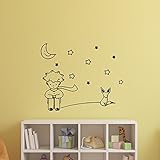 The Little Prince - El Principito - Vinyl Wall Art Stickers - 23' x 28' - Unisex Childrens Bedroom Decals - Preschool and Kindergarten Kids Vinyl Wall Art
