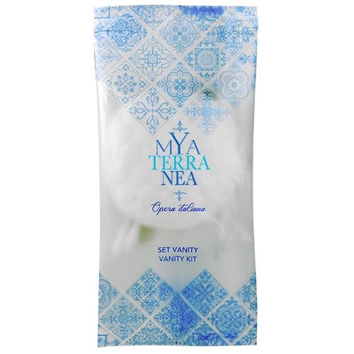 ELEGANTE: Vanity Set composto da 1 limetta, 2 dischetti di cotone, 4 bastoncini di carta confezionati insieme in un elegante astuccio di cartoncino bianco eco-friendly, abbinabile a qualsiasi linea cortesia scelta.