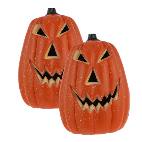 Cabilock 2pezzi Sogno Zucca Decorativa Tema Halloween Faccia Zucca Ornamentale Decorazione Da Tavolo Per Feste Halloween