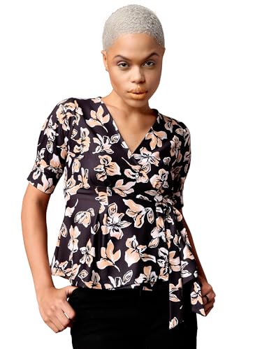 Image of PURVAJA Women's Polyester Floral Relaxed Fit Shirt