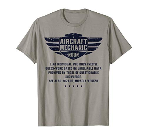 Aircraft Mechanic Definition Funny Noun Meaning Gifts Men T-Shirt