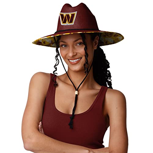 Image of FOCO Washington Commanders NFL Team Color Straw Hat