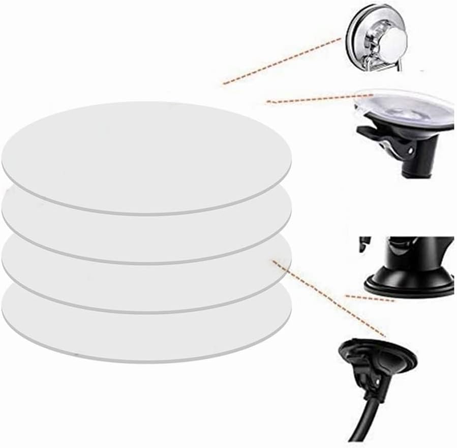 8 PCS 80mm (3.15") Circular Double Side Sticker Dashboard/Windshield Pad Mounting Disk for Suction Cup Car Phone Mount Holder Bracket GPS Camera and Other Suction Cup Items. (8PCS Clear)