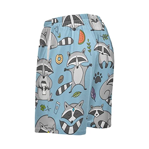 Racoons Family Pattern Men's Pajama Pants Shorts Sleepwear Lounge Pajama Bottoms4