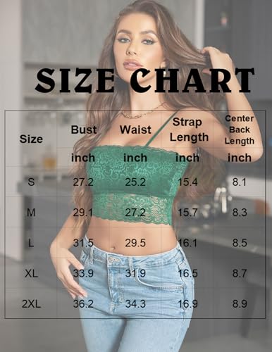 Image of Avidlove Bralettes for Women Lace Spaghetti Strap Tank Top Tube Slim Basic Camisole