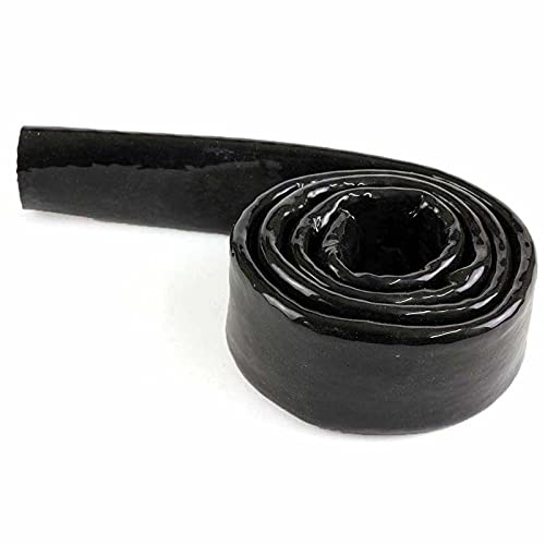 Kabelschlauch Kabelkanal, Dia Black Hochtemperaturbeständige Feuerhemmende Rohr Verdickung Isolier-Silikon-Fiberglas-Fiberglas-Röhrchen(60mm)