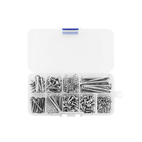 Electric Guitar Screw Kit, 226 Pieces(9 Types) with Springs for Electric Guitar Bridge, Pickup, Pickguard, Tuner, Switch, Neck Plate, Guitar Strap Buttons and a Tweezers Guitar Accessories