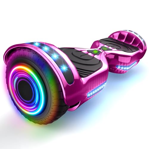 XERATH hoverboards for a 7-12 year old&teen with Bluetooth Flash Wheel hoverboard built-in wireless speaker self balancing scooters with LED Light UL2272 Safety Certified (Pink)
