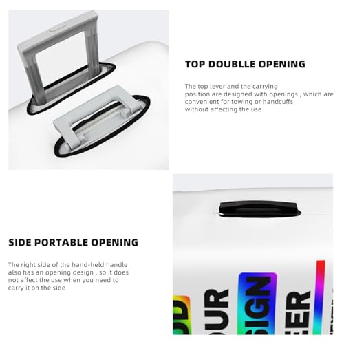 Custom Luggage Covers with Photo, Text, Name & Logo - Double Sided, Personalized Suitcase Covers for Luggage4