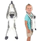 ArtCreativity Hanging Vervet Monkey Plush Toy, 17.5 Inch Stuffed Monkey with Realistic Design, Soft and Huggable, Cute Nursery Decor, Best Birthday Gift for Boys and Girls
