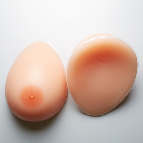 E-FAK Men Women Silicone Breast Forms Crossdresser Cosplay Prosthesis Mastectomy Fake Boobs Bra Enhancer Inserts TV TG (Nude Water Droplets, M (1.32lbs/Pair - 34D/36C/38B/40A)) - Thumbnail 7