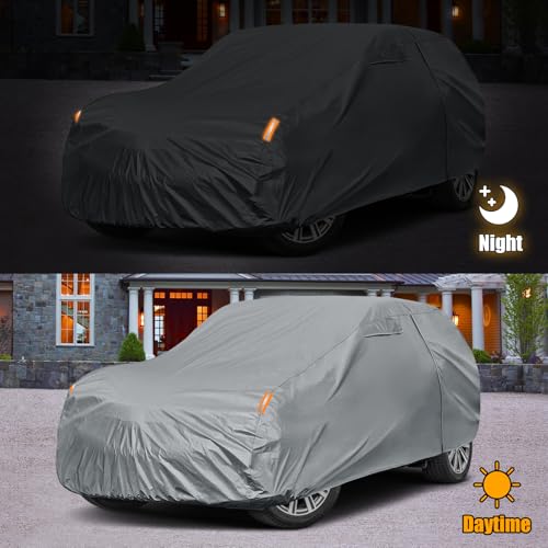 Image of Waterproof Premium Car Covers Replace for 2002-2025 Toyota 4runner, 10 Layers Heavy Duty with Cotton Liner All Weather Car Cover with Zipper Door, Windproof Bands for Snow Rain Dust Protection