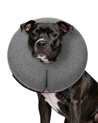 Image of MIDOG Dog Cone Collar for Large Medium Dogs, MD-102-Grey-L-102D-ashgrey