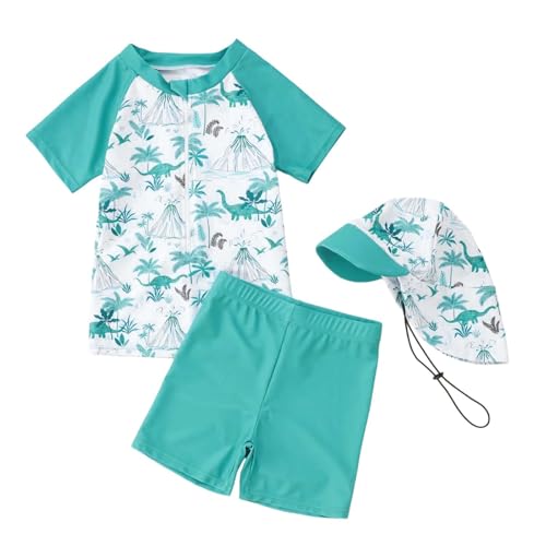 Conjunto de baño para niños pequeños, Traje de baño de 3 Piezas con Gorro para Playa, para niños y niñas de 6 Meses a 4 años, Ideal para en la Piscina.#388