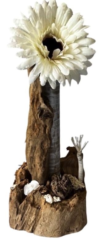 Soliflore en bois flotté N896 vase artisanal unique de luxe