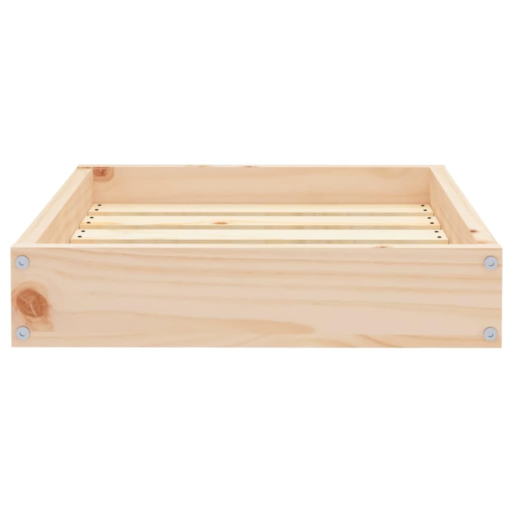 Legowisko dla psa z litego drewna sosnowego 51,5x44x9 cm, stabilna rama i ponadczasowy prostokątny design do minimalistycznych przestrzeni, w zestawie z instrukcją montażu