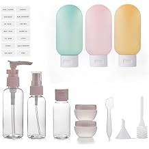 12pack Travel Bottles for Toiletries, TSA Approved Travel Size Toiletries Containers, Travel Bottles Set with Labels Leakproof Squeezable Refillable Airplane Travel Accessories