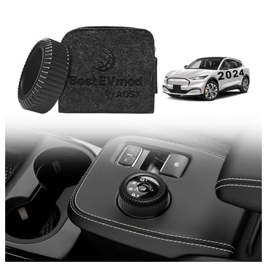 BestEvMod Metal Gear Control Knob Cover Compatible with Mach E 2024 Accessories Shift Switch Knob Metal Cover Zinc Alloy SNAP in Design (for 2023.6-2024 Only - Gear)