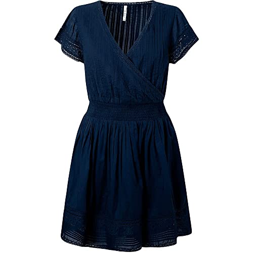 Pepe Jeans Damen Poete Dress, Blue (Dulwich), S