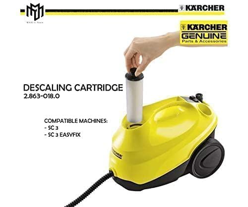 Kärcher Entkalkungskartusche für Kärcher Dampfreiniger (Automatische Entkalkungsfunktion, effiziente Entkalkung, Sicherer Schutz vor Verkalkung, einfacher Austausch, Gewicht 0,1 kg) (Packung mit 2)