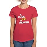 CafePress A Slice of Heaven Women's Dark T Shirt Womens Cotton Dark T-Shirt Red