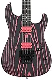 Charvel Pro-Mod San Dimas Style 1 HH FR E Ash Electric Guitar - Neon Pink Ash with Ebony Fingerboard