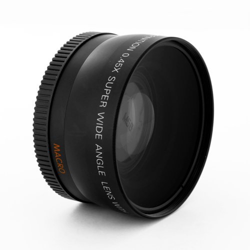 Digital King 0.45x 58mm Wide Angle Lens with Macro for Canon EOS Rebel T2i, 7D, T1i, 5D Mark II, 50D, 30D, EF-S 55-250mm f/4-5.6 IS, EF 50mm f/1.4 USM