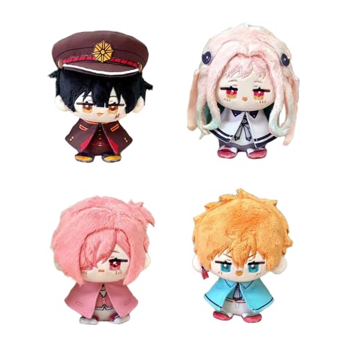 MABAIUDE 4pcs Yugi Amane Plush Figure Yahiro Nene Plush Anime Soft Stuffed Doll, 12cm Mini Hug Pillow Cartoon Figure Wallet Pendant Charm Decoration Gifts