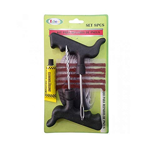 Kit Reparo Conserto Pneu Sem Câmara Carro Moto - 18 peças