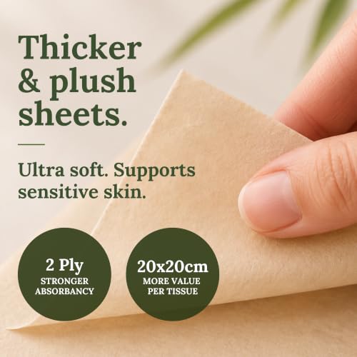 Image of Bamboo Facial Tissues | 800 Sheets of 2 Ply Soft but, Strong, Skin-Safe & Highly Absorbent Tissues (Pack of 4 Multi Designs) | 100% Natural & Biodegradable | Home, Office & Travel