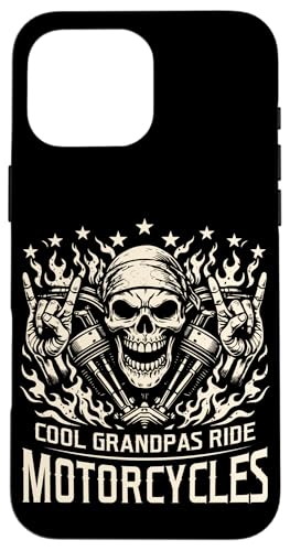 Cool Biker Grandpas Ride �I�[�g�o�C ���C�f�B���O ���C�_�[ �X�}�z�P�[�X iPhone 16 Pro Max �p