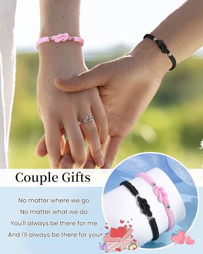 VU100 Matching Bracelets for Couples Bracelets Gifts for Girlfriend Boyfriend Long Distance Relationship Gifts Matching Bracelets Present for Birthday Christmas Anniversary4