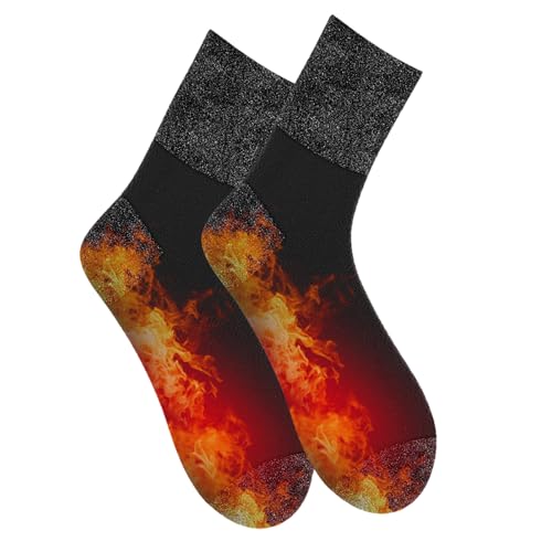 Calcetines térmicos de invierno - Calcetines térmicos de fibra aluminizada, hipoalergénicos, transpirables para exteriores, equipo aislado para clima frío, material elástico que absorbe la humedad |
