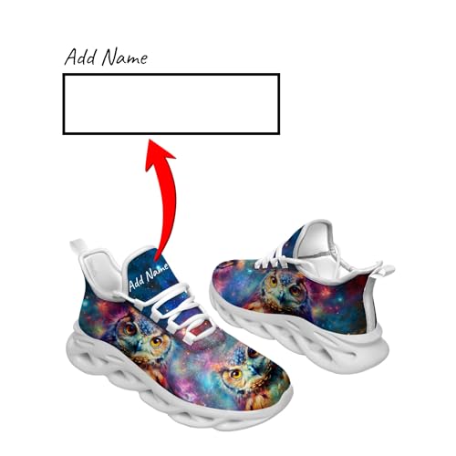 Custom Owl Sneakers Men Women Running Shoes Add Name Lightweight Walking Tennis Shoes Gifts for Men Women2