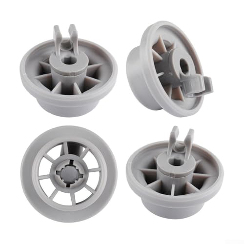 Filteilect Paquete de 4 ruedas de repuesto para estante inferior de lavavajillas 165314 para 00420198 420198, compatible con Kenmore, para ruedas grises de plástico duraderas, no