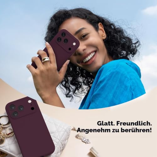 GOODVISH Silikon Hülle für iPhone 18 Pro/iPhone 17 Pro 6,3", Burgunder – Ansicht 6