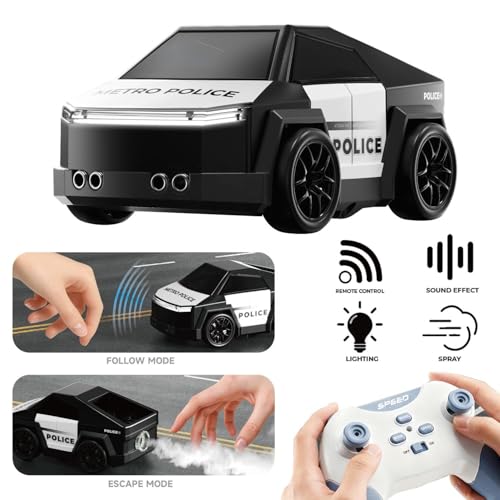 Image of Drift Car RC Remote Control Car for Kids with Gesture Sensor, Spray Mist, LED Lights & Music | 2.4GHz Hand-Control Stunt Racing Car | Rechargeable Toy Gift for Boys & Girls