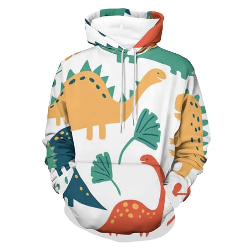 Sweat à capuche dinosaure contre le froid pour homme et femme taille S